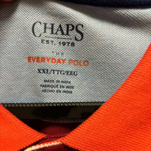 Chaps Red Stripe Performance Polo Shirt Size XXL Men's - Picture 6 of 7
